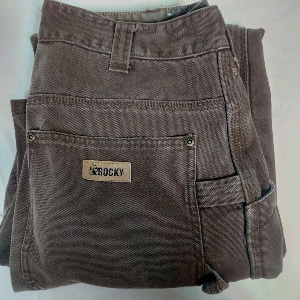 Rocky Outdoor Gear Mens Carpenter Jeans 34x32‎ Brown Ripstop 604506 Workwear